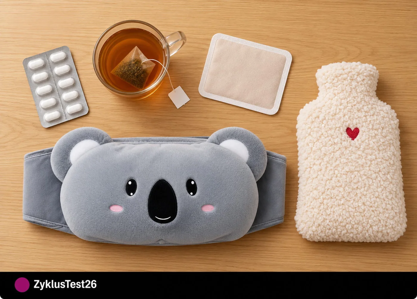 Tabletten, Tee, Wärmepflaster, Amazon-Wärmflasche und BauchWohl™ Wärmegürtel im Vergleich
